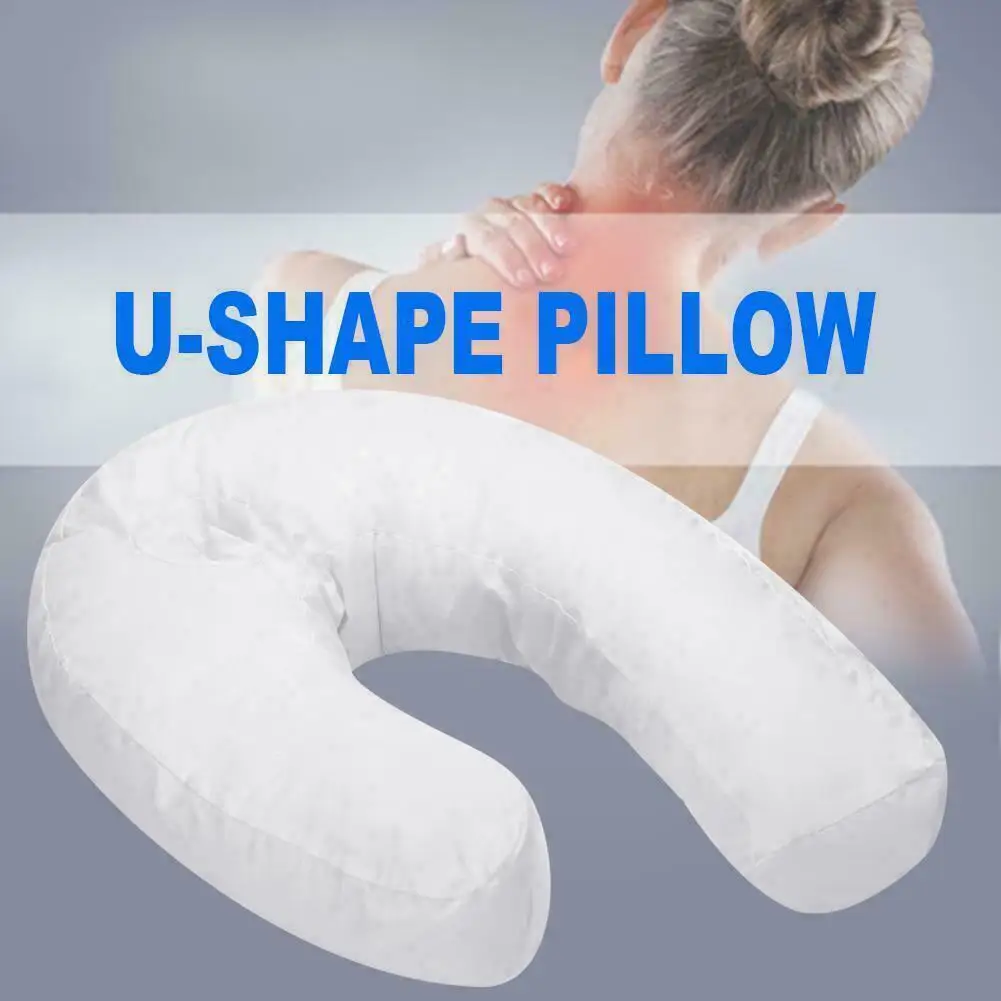 Side Sleepers Pillow High Quality Cotton Neck Back Pain Relieve Health Cushion Neck Spine Protection Pillow Side Pillow U-Shape