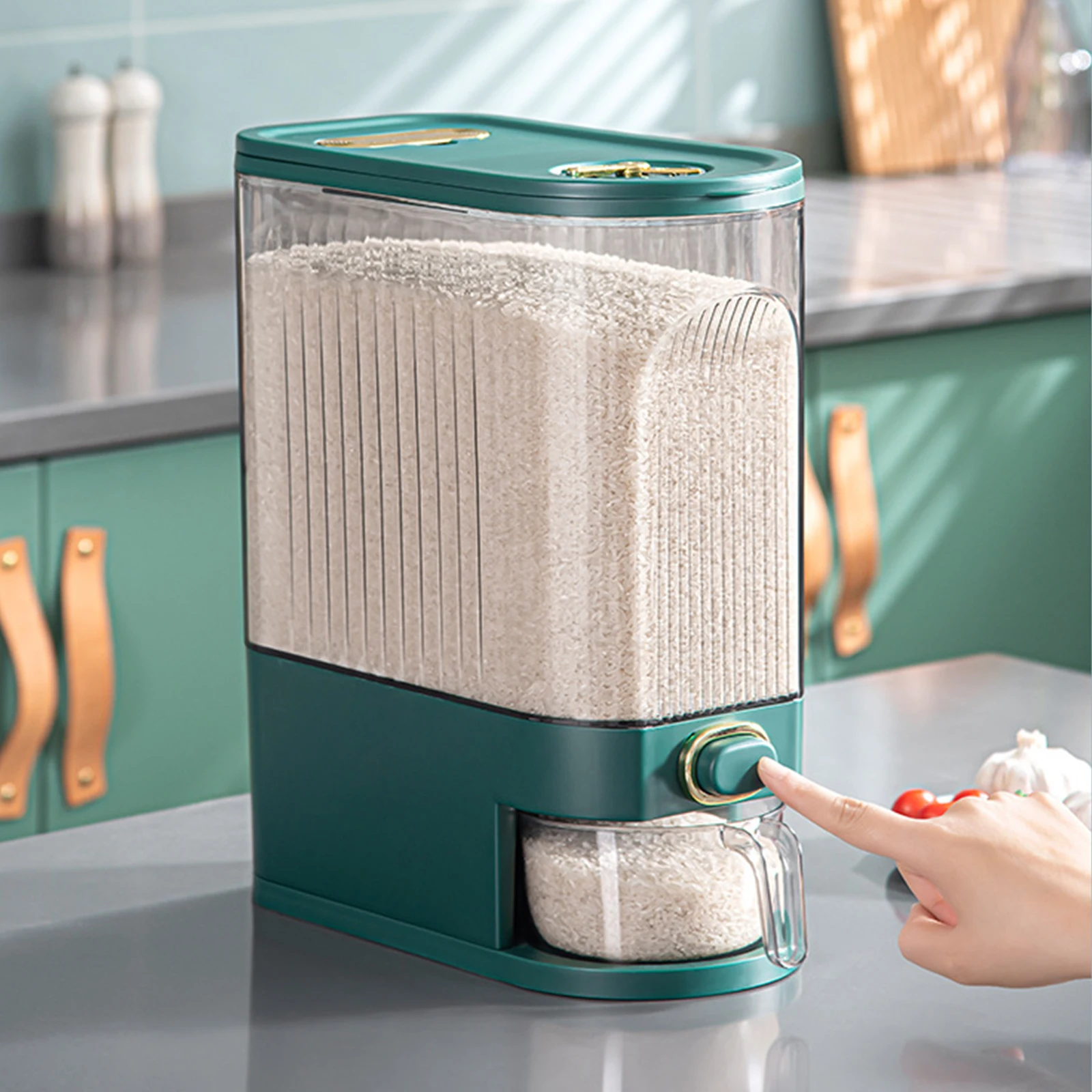 Sealed Cereal Dispenser Moisture-proof Rice Mung Beans Bucket Insect-proof Miscellaneous Grain Storage Tank Kitchen Accessories