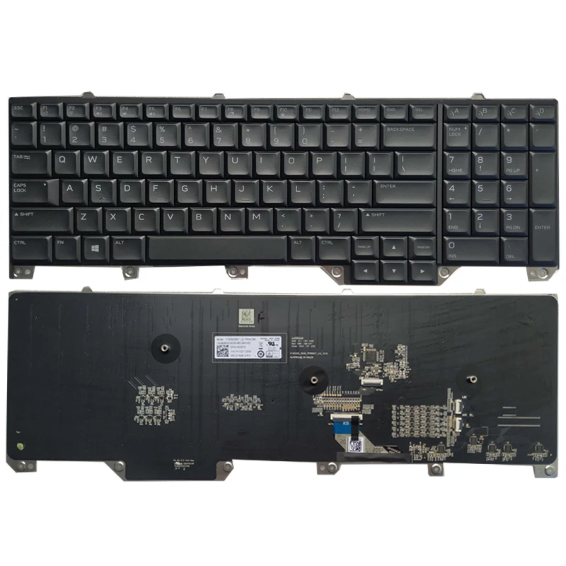 New Backlit US Keyboard For Dell Alienware M17 R5 P38E Area-51M A51M 0WYFCV 0FNF7F NSK-EYBBC RGB