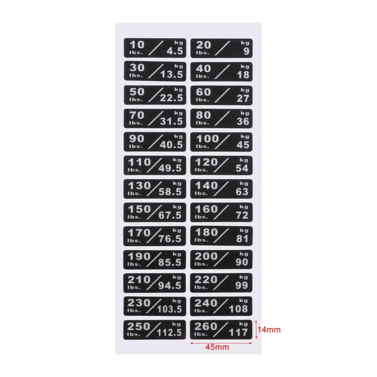 Weight Stack Labels Set Wear Resistant Number Stickers Fitness Equipment Accessory for Gym and Home Use