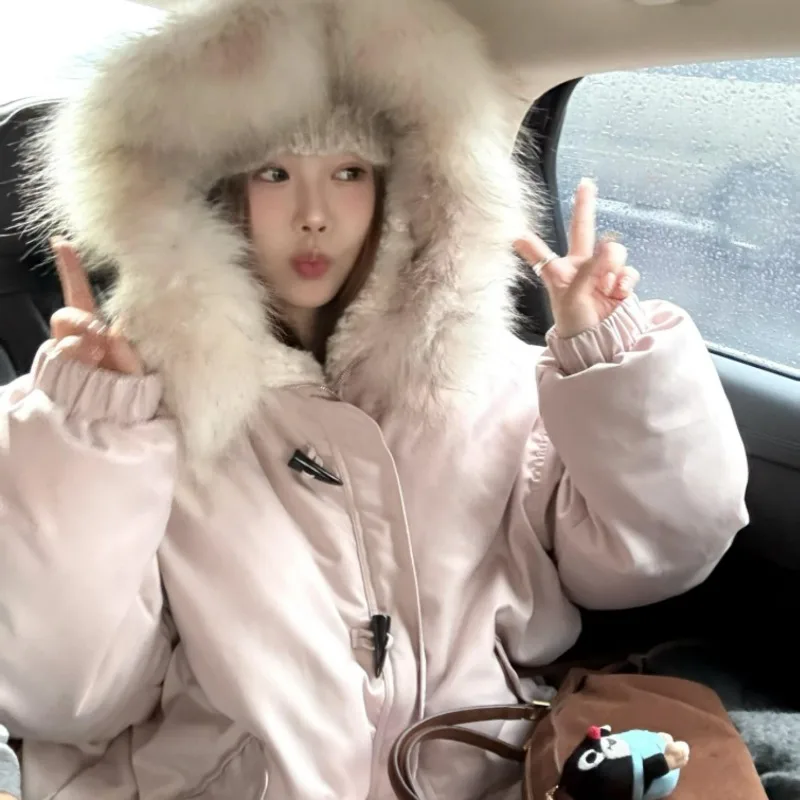 Autumn Winter Parkas Women High End Jackets Vintage Basics Women Clothing Casual Padded Korean Style Loose Coats Outerwear C192