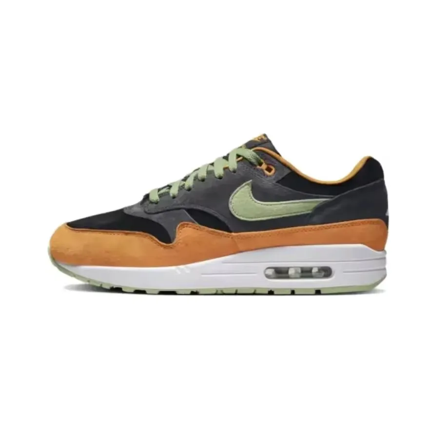 Nike Original Air Max 1 Mesh Comfortable Hundred Low Top Men's & Women's Life Casual Shoes Brown & Orange