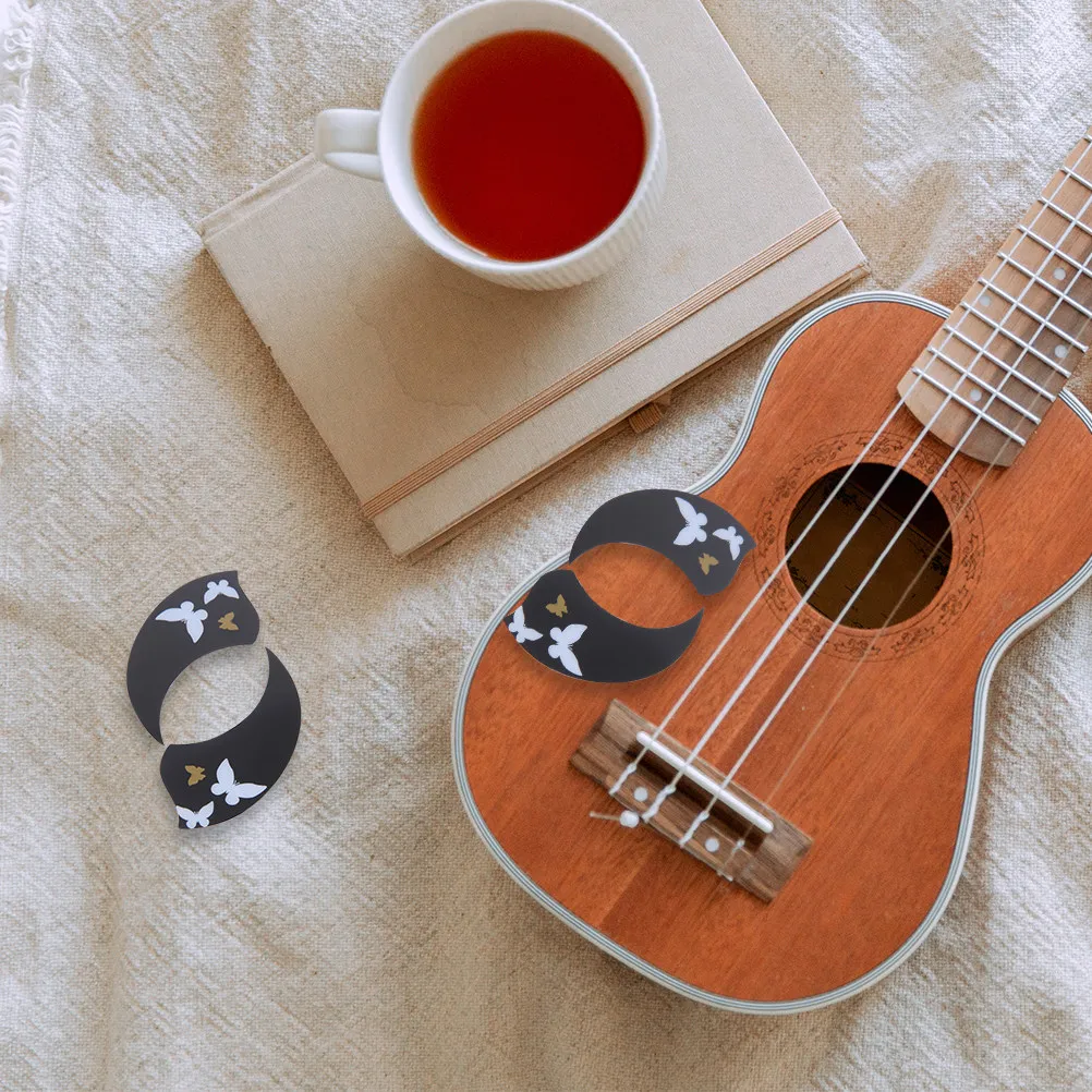 

10Pcs Exquisite Butterfly Ukulele Pickguard Anti-Scratching Protective Plate Self Adhesive Decorative Sticker for Musical