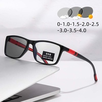 Ultralight TR90 Photochromic Myopia Glasses Blue Light Blocking Near Sight Eyeglasses Color Changing Optical Eyewear 0 To -4.0