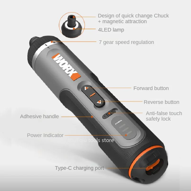 WORX 4V WX242 Electric Screwdrivers Set Manual Automatic All-in-one Wireless Precision Screwdriver Household Hand Power Tools