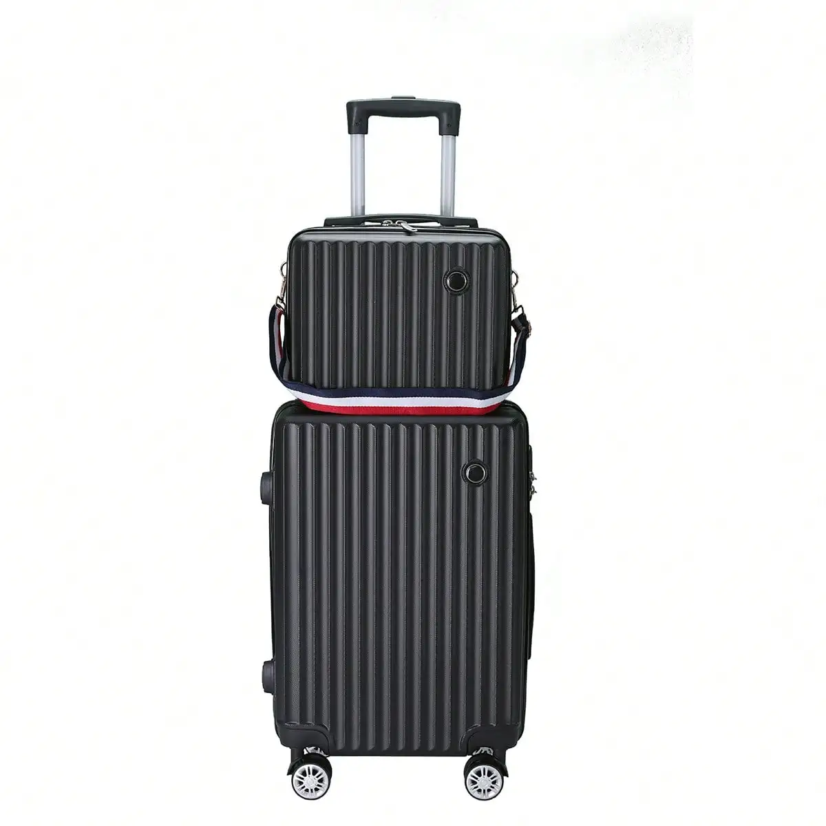 

2-Piece Travel Set: A Stylish Makeup Case And Suitcase In 14 Inches And 20 Inches, Equipped With A Combination Lock And Large Ca