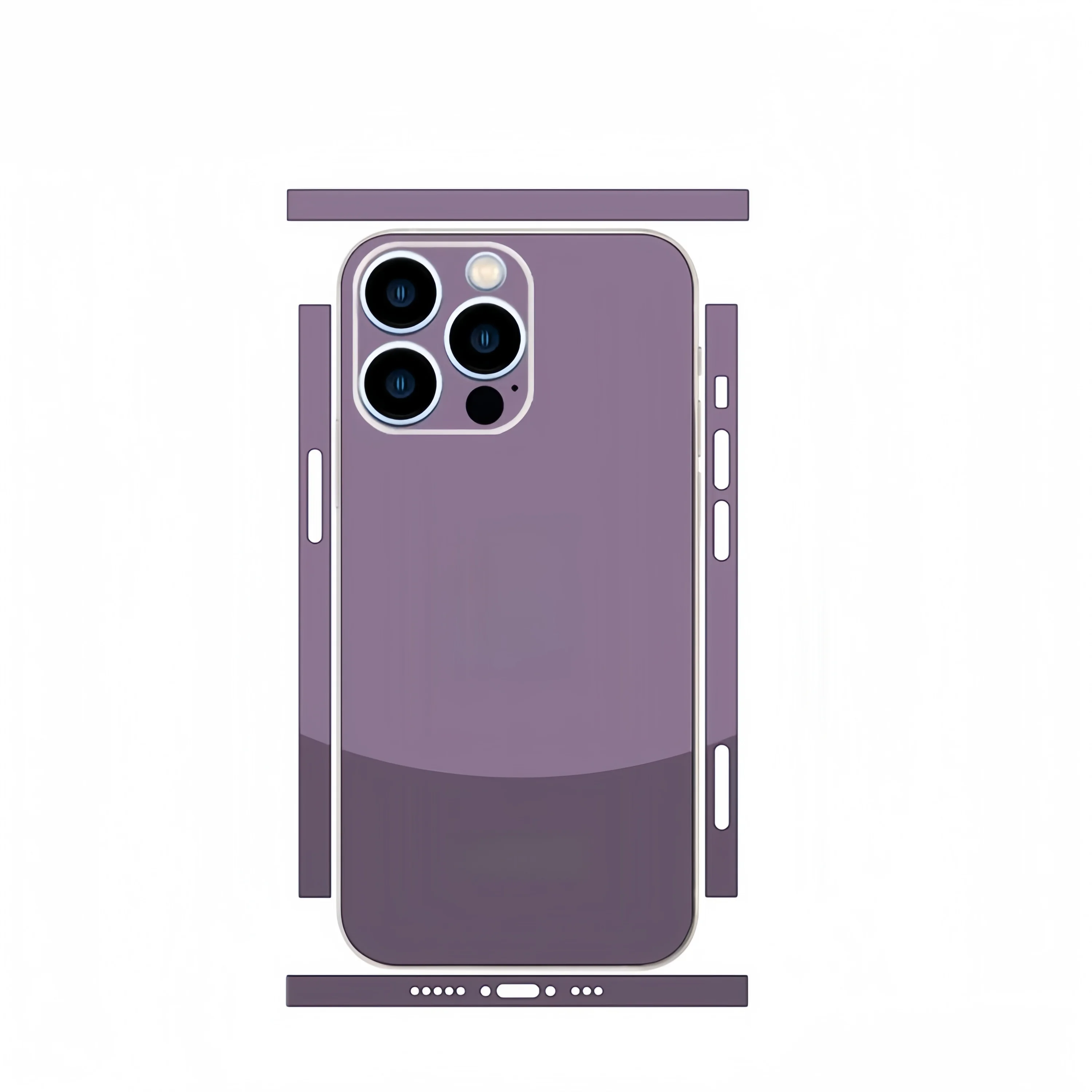 

New Color Decal Skin for iPhone 17 16 15 14 13pro max Back Film Cover Wrap Rear Screen Protector Anti-scratch Durable Sticker