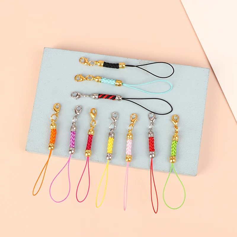 10pcs Phone Lanyard Lariat Strap Cords Lobster Clasp Rope Keychains Hooks Mobile Set Charms Keyring Bag Accessories Key Ring