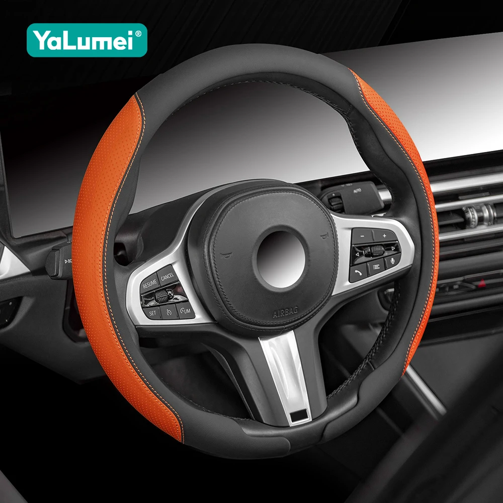 

For Nissan X-Trail T30 T31 T33 Qashqai J10 J11 Juke Versa Sentra Sylphy Patrol Y62 Primera Pathfinder Car Steering Wheel Cover