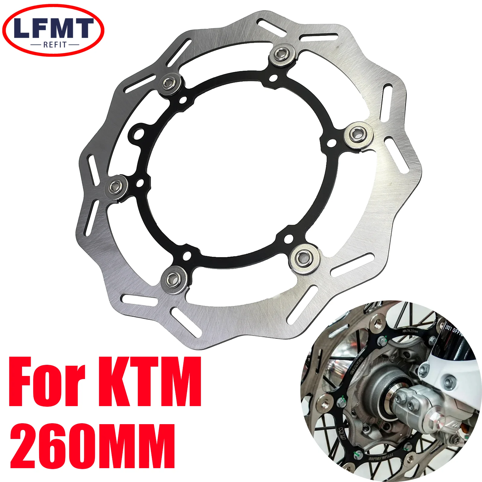 

260mm Front Brake Disc For KTM XC XCF XCW SX SXF EXC EXCF TPi 6 Days Husqvarna FE TE FC TC TX FX GasGas EX EC MC 1994-2023 2024