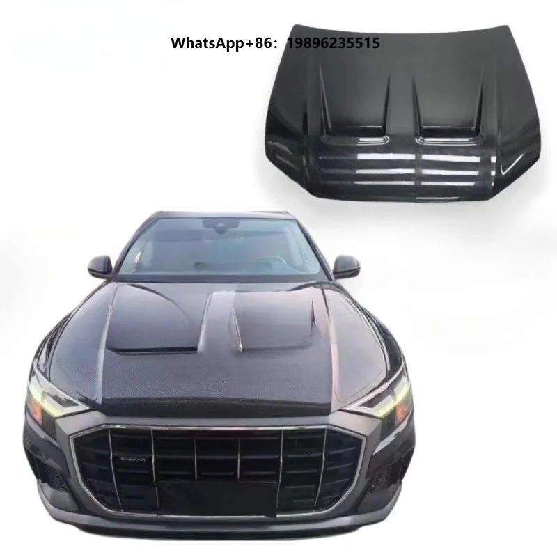 Style Dry Carbon Fiber Hood  Q8/SQ8/RSQ8 2023-2025 4M Chassis Vented Engine Cover Replacement