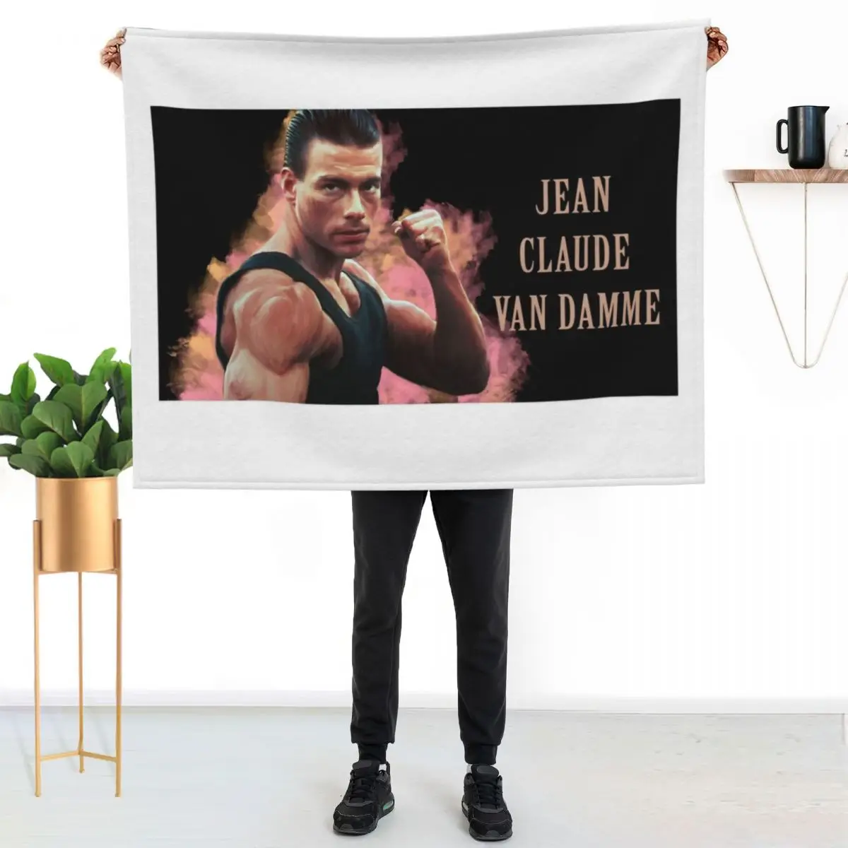 jean claude van damme Throw Blanket Luxury Throw Flannels for winter bed plaid Flannel halloween Blankets