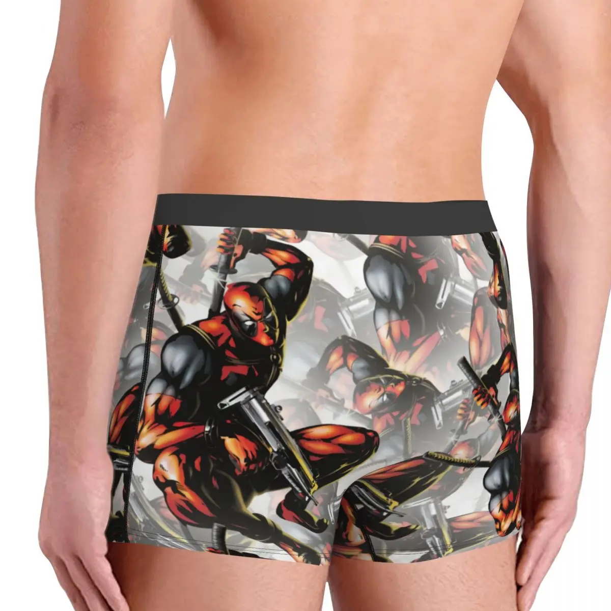 Kustom lucu Superhero komik Deadpool pola Boxer celana pendek untuk Homme 3D dicetak pakaian dalam celana dalam celana bernapas celana dalam