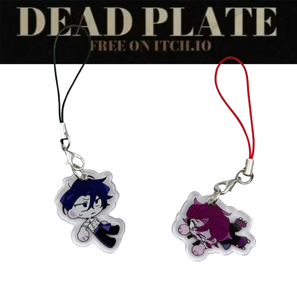 Spiel Dead Plate Vince Rody Cosplay 2 Teile/satz Schlüsselanhänger Seil Telefon Kette Schlüsselanhänger Paar Acryl Schlüsselanhänger Tasche Anhänger Zubehör