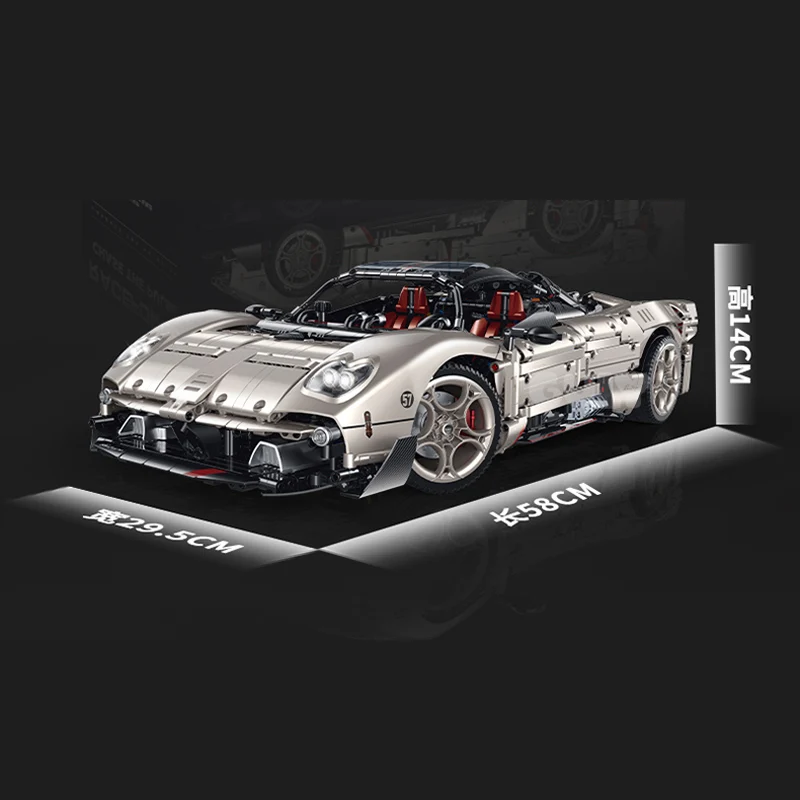 재고 있음 MOC 테크니컬 1:8 스포츠카 유토피아 블록 조립 모델 장난감 어린이 생일 선물 세트