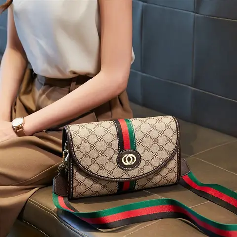 Bolso de hombro de moda, bolso de color contrastante, bolso cruzado para mujer, bolso de cartero, correa para el hombro, bolso cuadrado pequeño