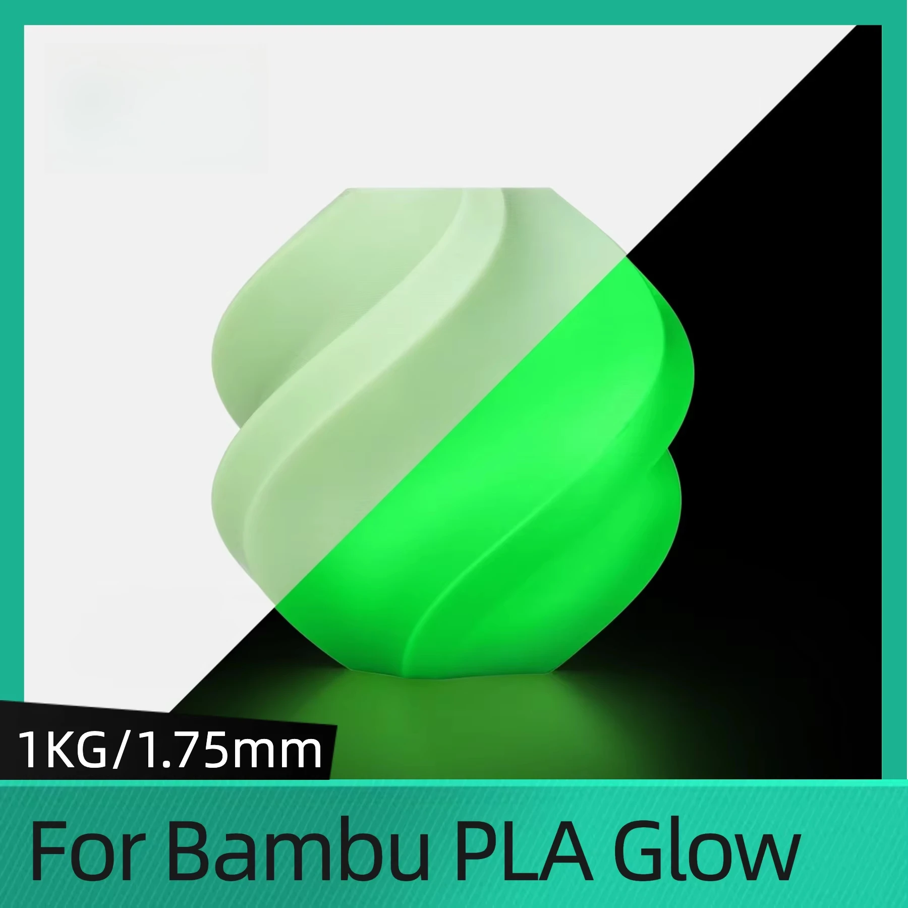 For BambuLab Glow PLA Glow Filament AMS Compatible Glows in Dark 3D Printing Filament 1KG Bambu PLA Glow 3D Print Material