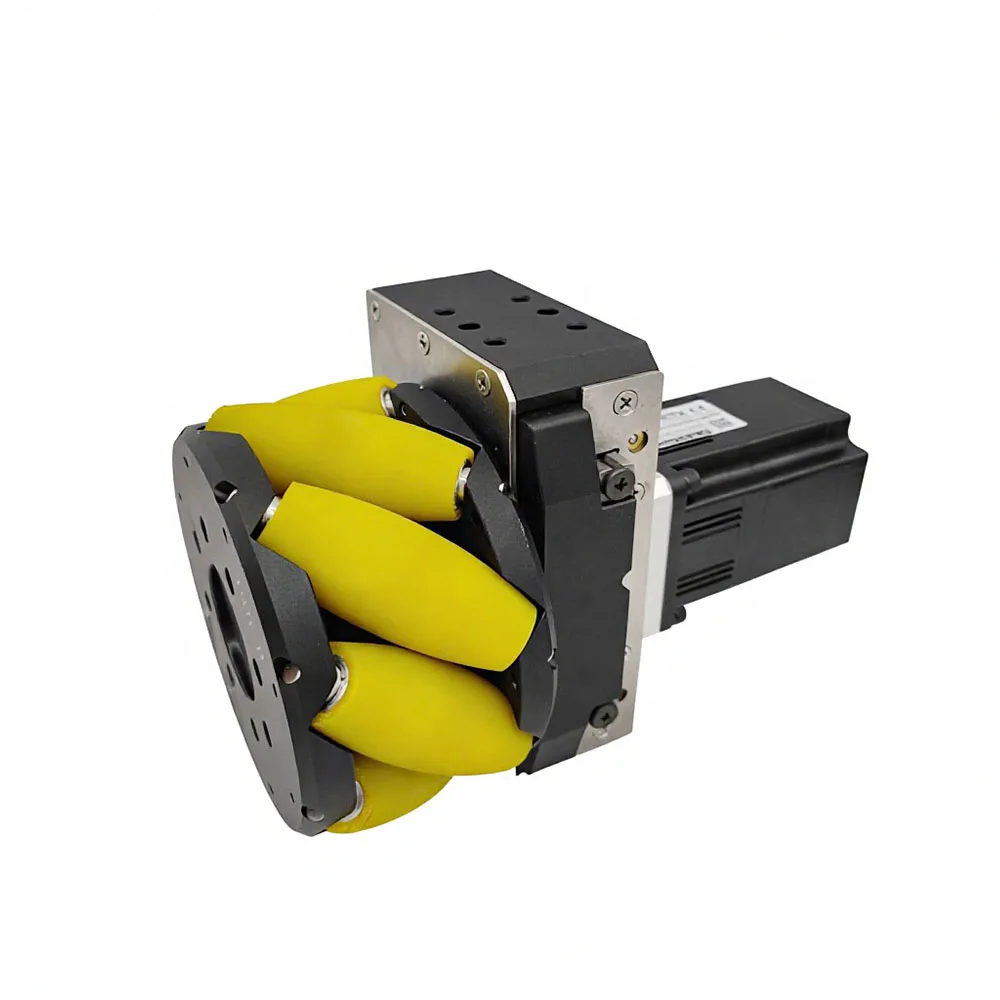 High Performance Omni Directional Movement 300kg Mecanum Drive Wheel Set with 200W Servo Motor Suspension for AGV Robotics