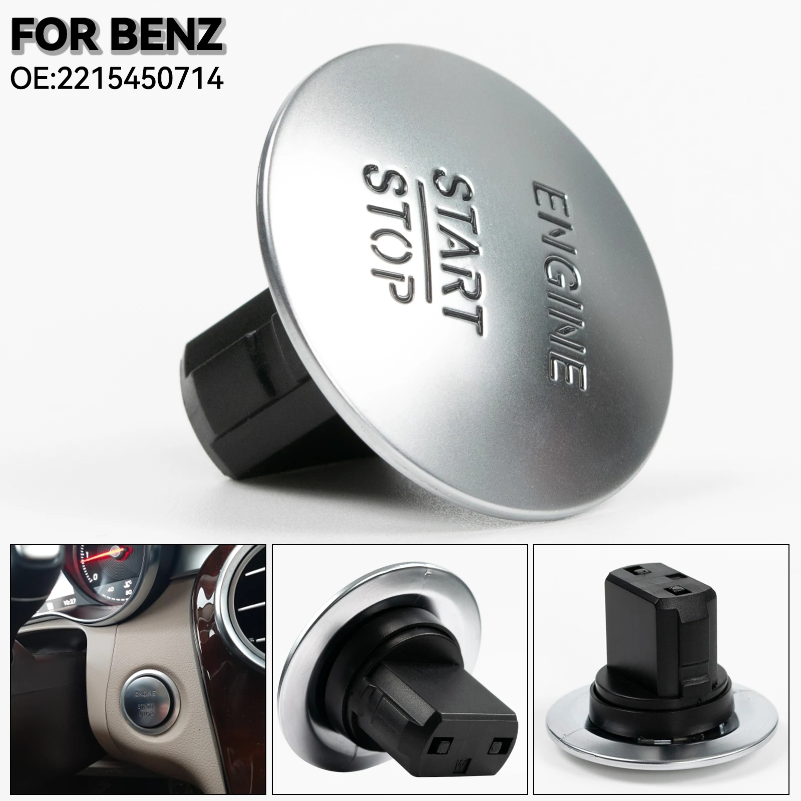 Przycisk Start Stop Przycisk zapłonu silnika Przełącznik bezkluczykowy do Mercedes Benz W164 W205 W212 W213 W164 W221 Akcesoria samochodowe