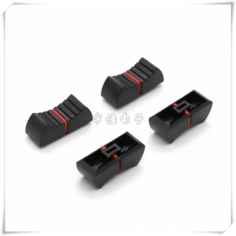 10PCS 23.5*9*9.5MM Mixer Electronic Piano Panel Volume Adjustment Push Key Cap Live Sound Card Push Pull Cap Small Hole 4MM