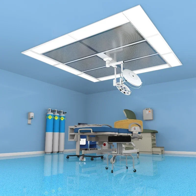 Hospital operating room laminar ceiling diffuser