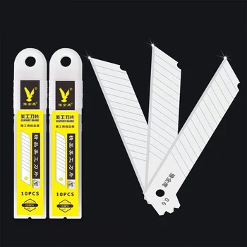 手工芸品スライディングパッケージ、オフィスブレードナイフ、紙アートボックス、オープンクラフト文房具、スナップオフカッター、パッケージ、9 18mm、10個