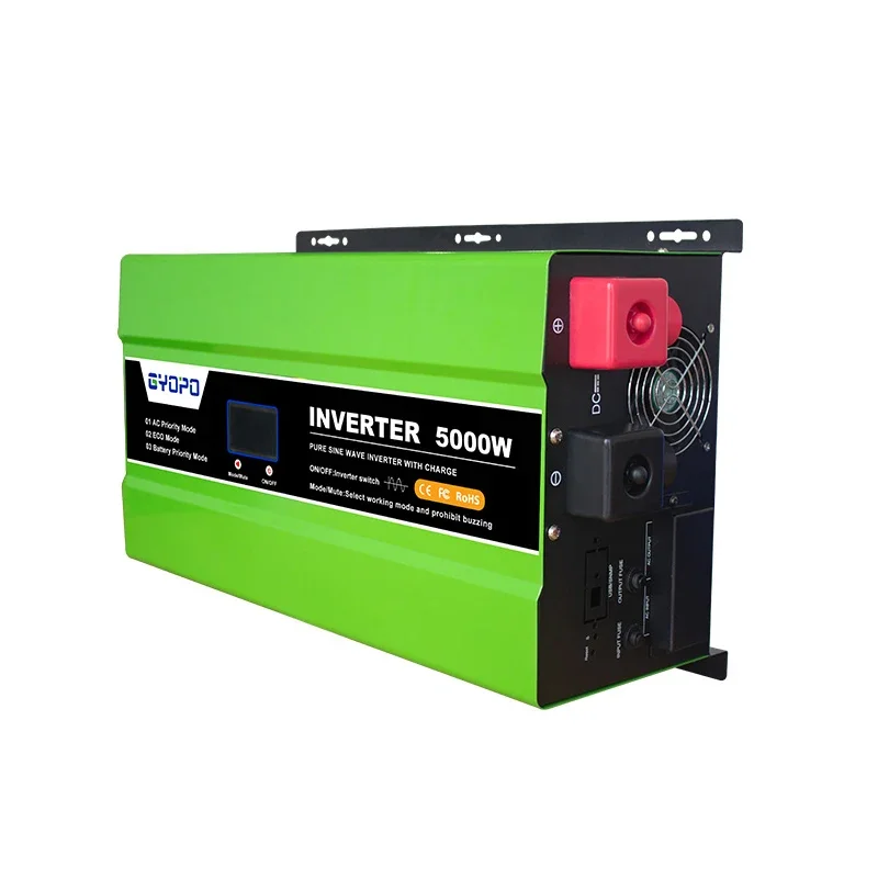 

Чистый синусоидальный инвертор 5000 Вт, низкочастотный 48 В постоянного тока в переменный ток «все в одном», инвертор солнечной энергии автономной сети для автомобиля