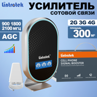 Lintratek Cellular signal amplifier 5-Band B20 B8 B3 B1 B7  Cellular Amplifier 5G 4G Wireless Repeater AGC Built-in Antenna Kit