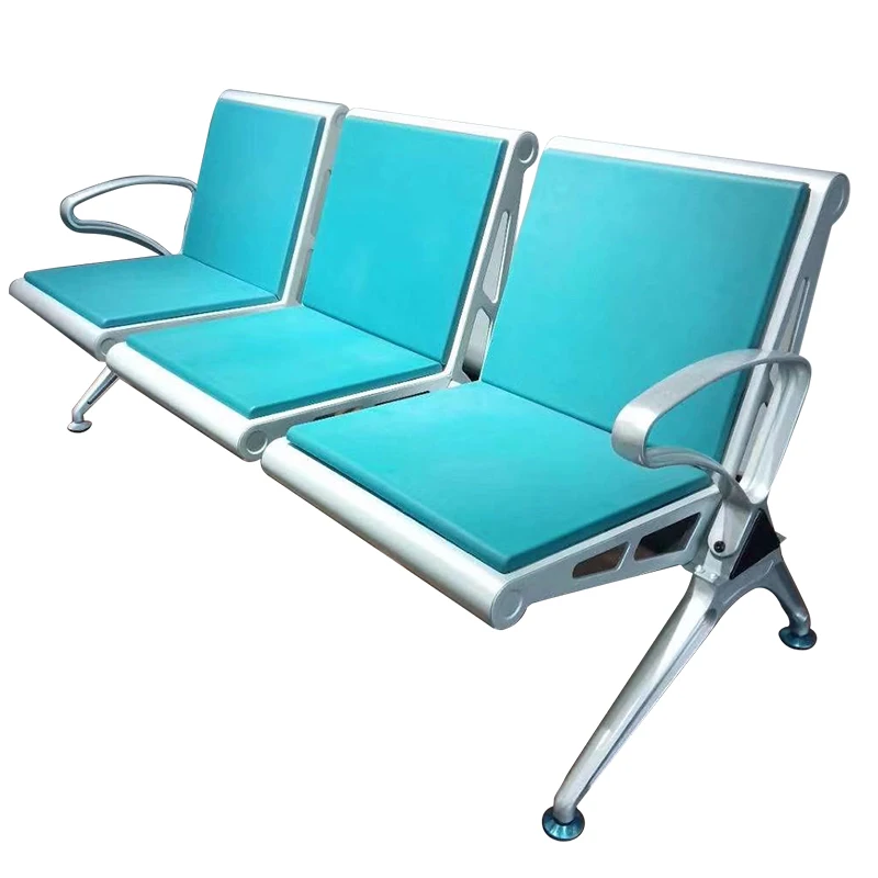 

High Quality 3 Seating Waiting Chair Medical Hospital Clinic 3 Seaters Public Waiting Chairs in Chrome Finished