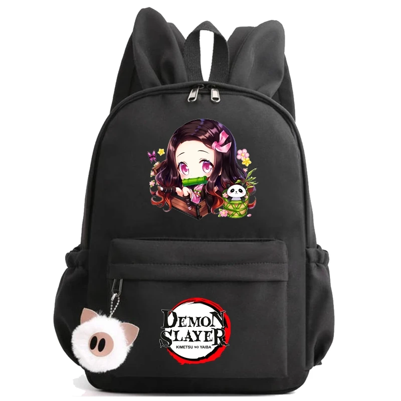 Anime Demon Slayer Plecak Nastolatek Dziewczyna Chłopiec Plecak Tornister Powrót do szkoły Bookbag Mężczyźni Kobiety Wypoczynek Torba podróżna