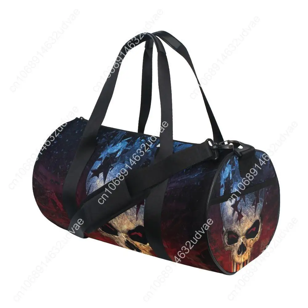 Sports Training Gym Bag Waterproof Travel Bags Skull Printing Big Cabin Luggage Black Color Weekend Duffle Bags Sac 2020