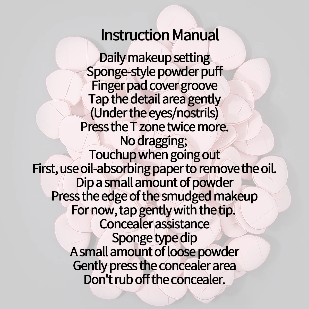 100 SZTUK różowych, miękkich mini gąbeczek do makijażu, wielofunkcyjne, przenośne, profesjonalne narzędzie do makijażu twarzy dla początkujących