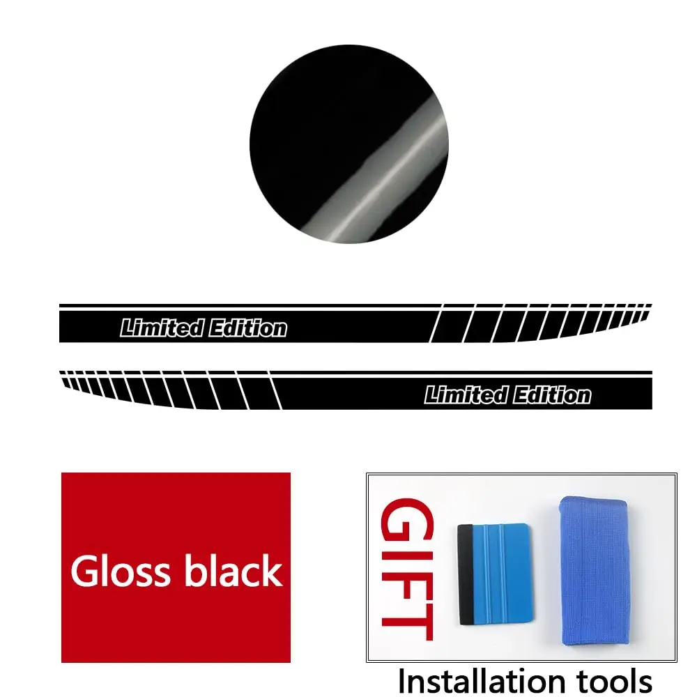 2 Buah Stiker Tempel Vinil Garis Balap Rok Samping Pintu Mobil Panjang 66 "Kompatibel dengan Subaru Forester 2014-2025