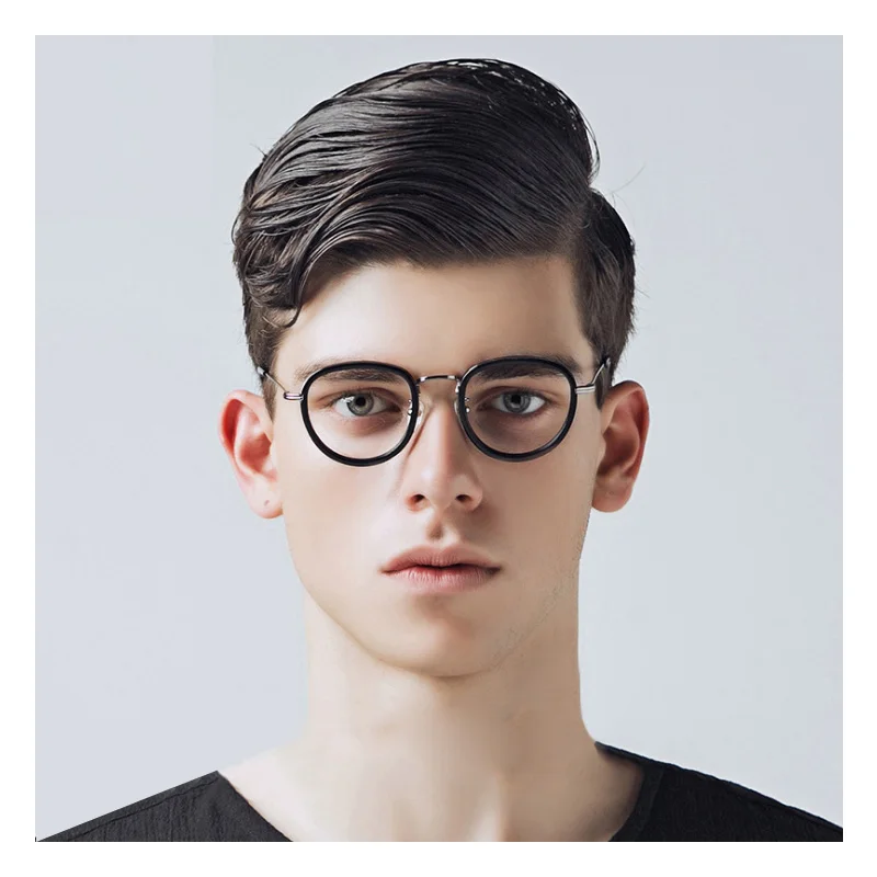 Acetate Round Reading Glasses Male Women Vintage Tortoise Optica Eyeglasses Frame Men Anti Blue Light Prescription Spectacles