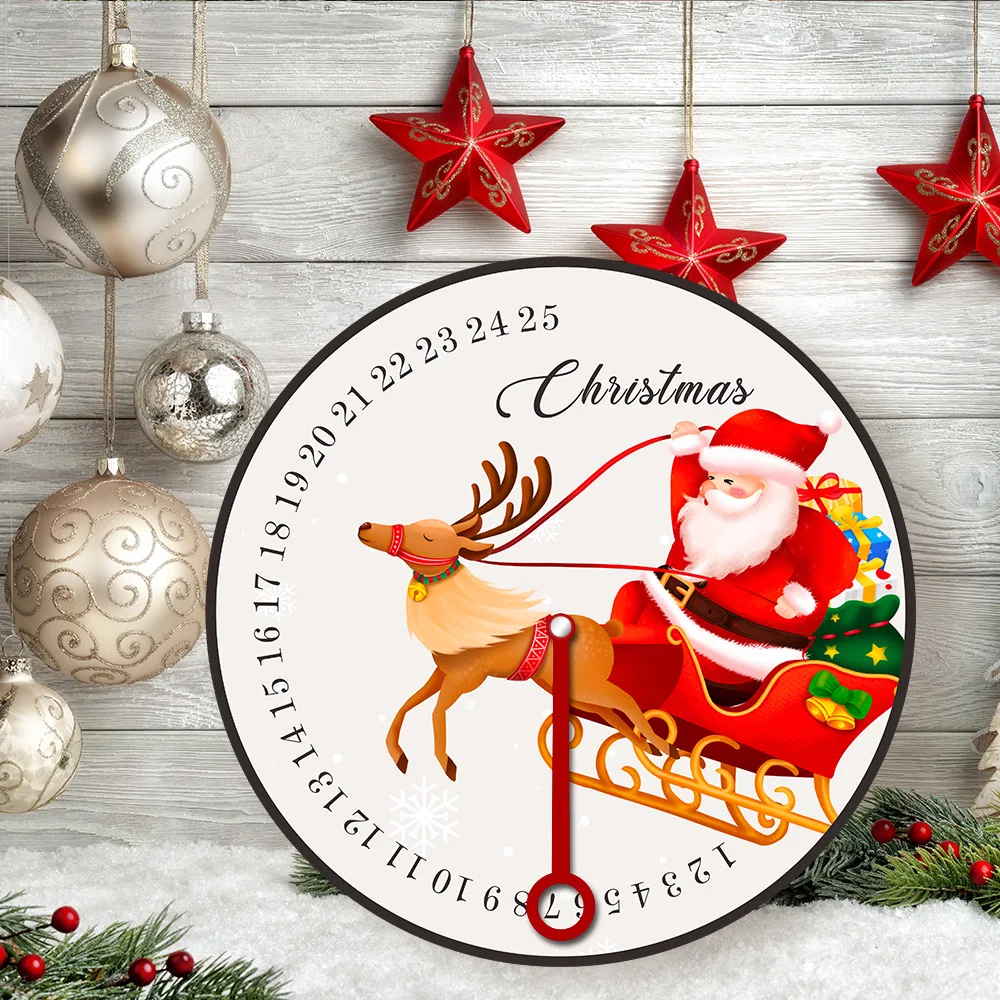 

Holiday Santa Elk Wooden Disc Pendant Home Living Room Bedroom Wall Decorations