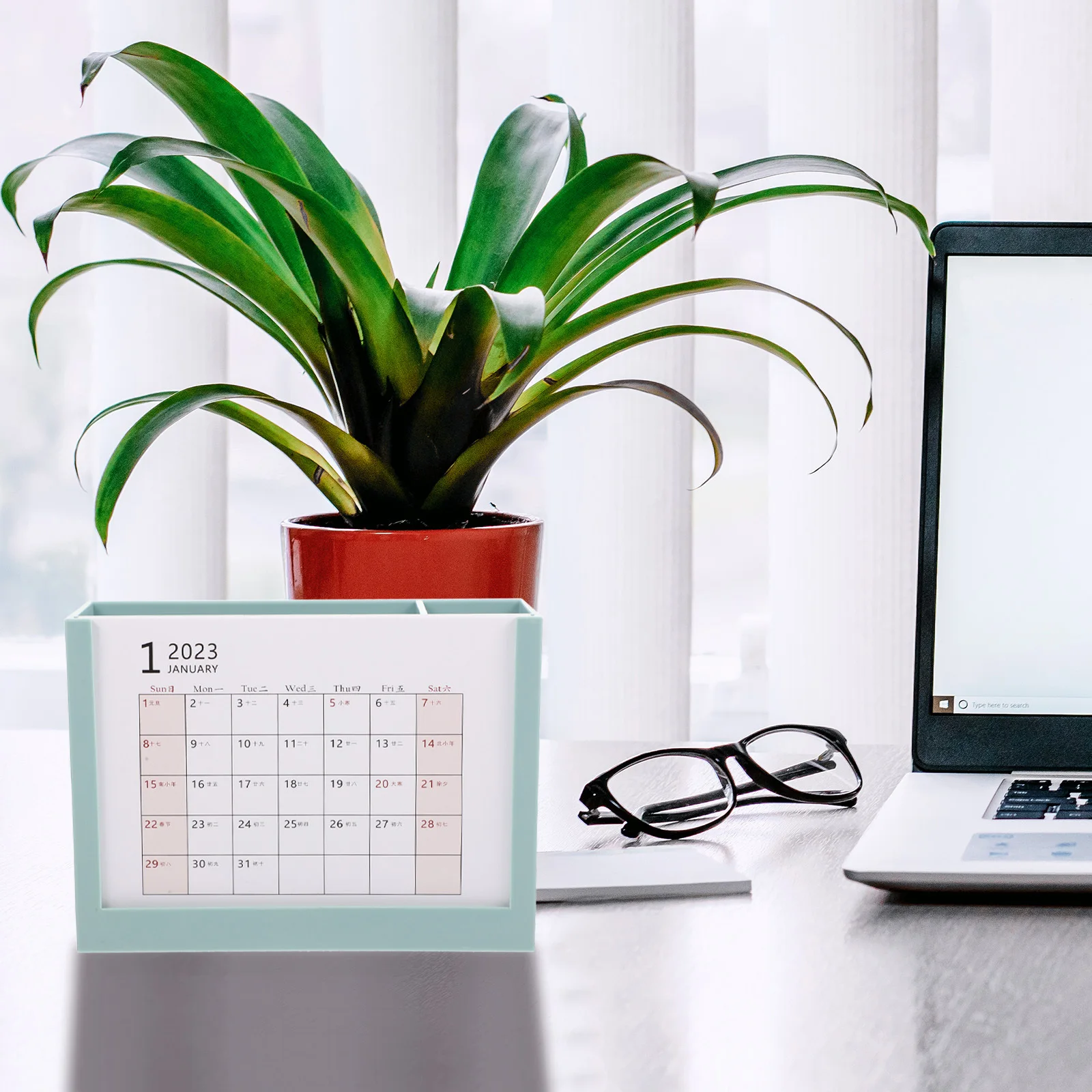 

2023 Calendar Holder Desktop Storage Box Tabletop Organizer For Office Home Desk Daily Schedule Office Calendar Planner