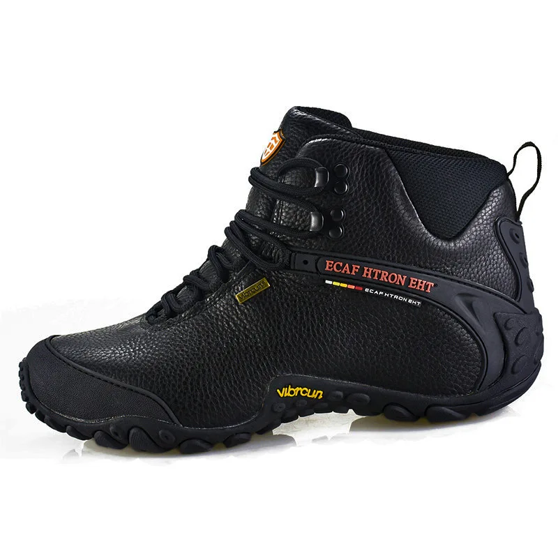 Men's Fashion Genuine Leather Motorcycle Boots Outdoor Sneakers Hiking Boots Leisure Climbing Mountaineering Sports Shoes