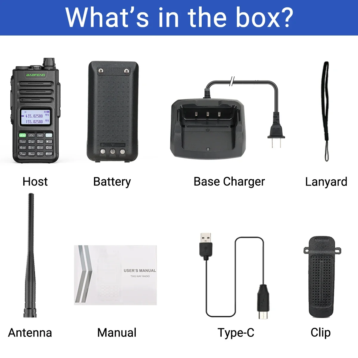 BaoFeng M-13 Pro Walkie Talkie Long Range Wireless Copy Frequency Air Band Type-C Charger High Power K5 Ham Two Way Radio