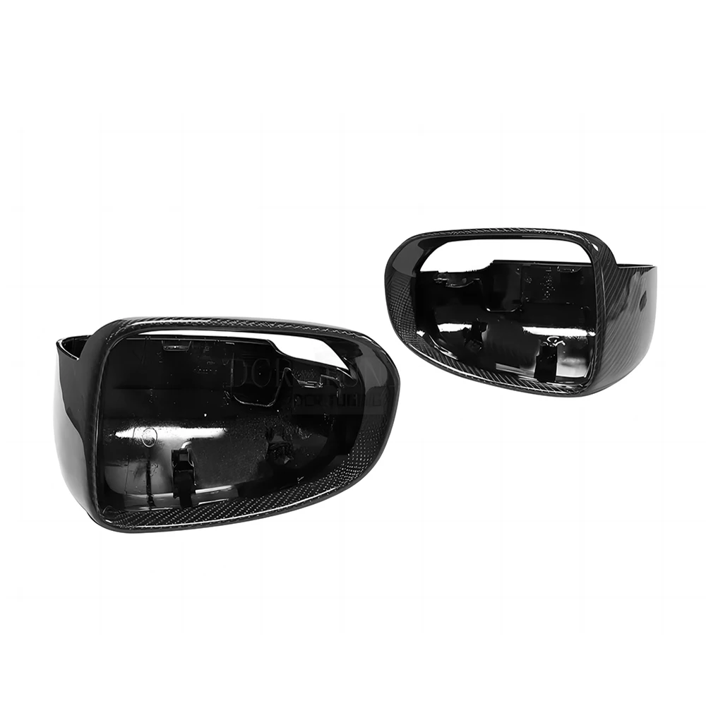 Carbon Fiber Mirror Cover Caps For Volvo XC60 2018-2023 XC90 2017-2022 V90 2020-2022 Full Replacement Perfect Fitment