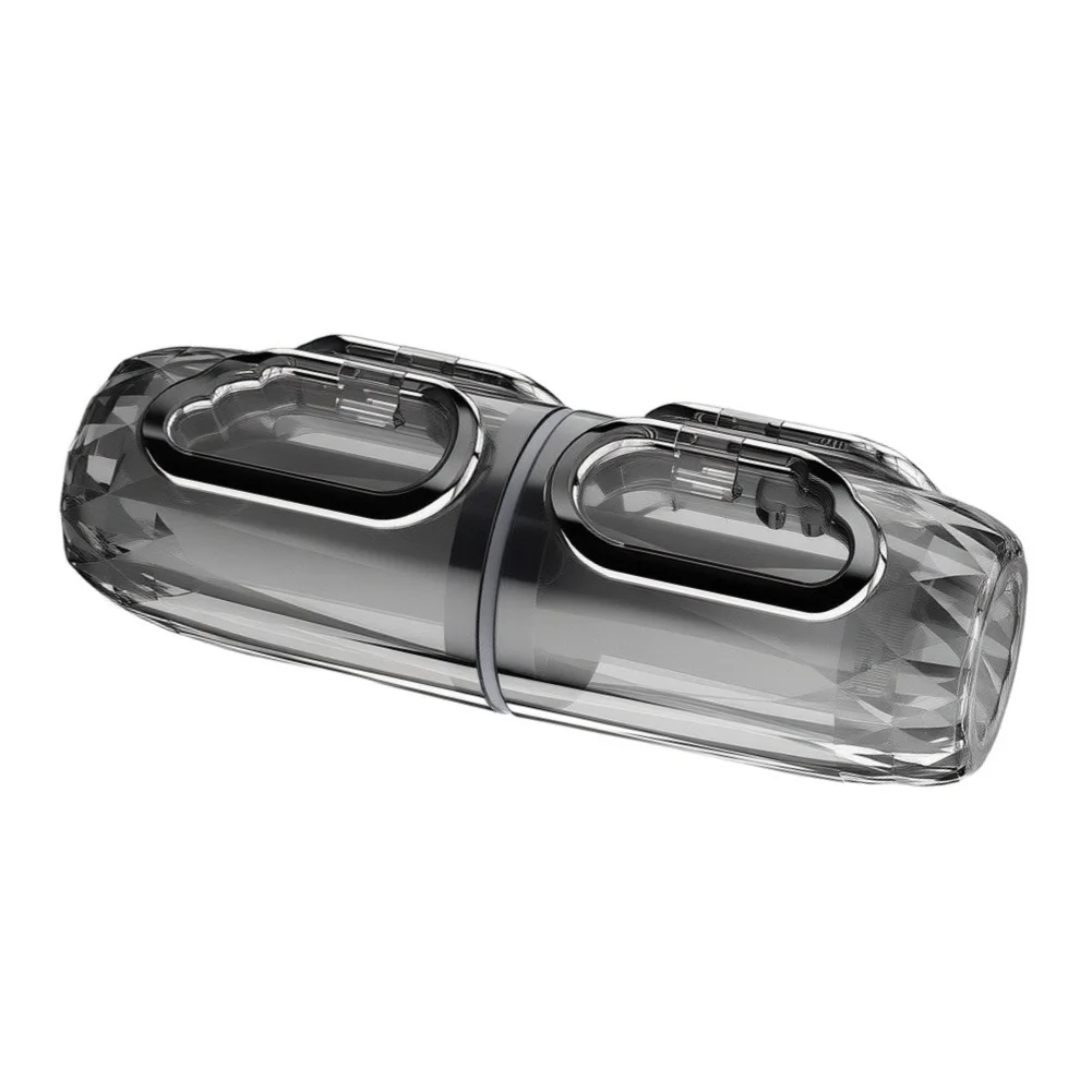Travel Toothbrush Storage Case with 2 Removable Rinse Cups Dustproof Snap Buckle Design for Toothbrush and Accessories PET Black