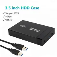 Caja HDD de 3,5 pulgadas, adaptador SATA a USB 3,0, carcasa de disco duro externo para disco SSD de 2,5 "", 3,5"", 450 Mb/s, funda HDD de 22TB para PC y portátil