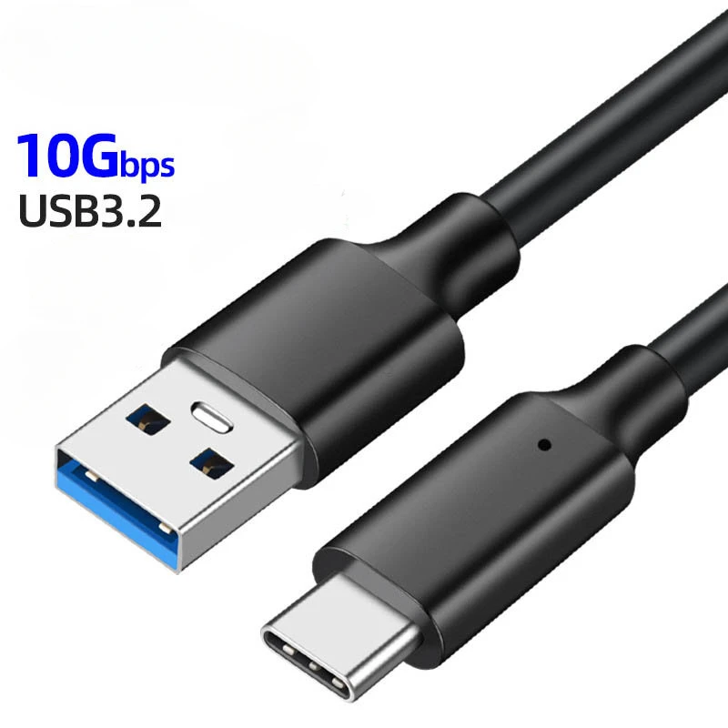 USB3.2 Gen2 10Gbps نوع C كابل يو إس بي أ إلى Type-C 3.2 نقل البيانات USB C القرص الصلب SSD كابل PD 60 واط 3A شحن سريع كبل شحن