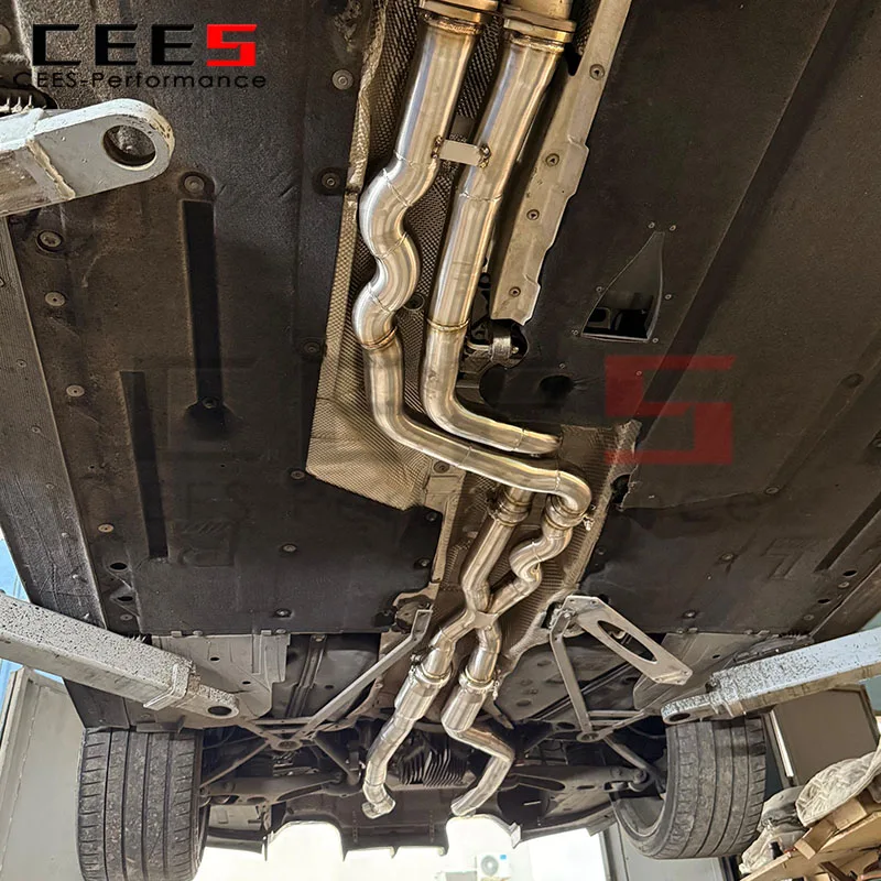 CEES Exhaust Equal Length Mid Pipe for BMW M3 M4 F80 F82 F83 S55 3.0T 2014-2019 Stainless Steel Pipe Muffler Racing Car Escape