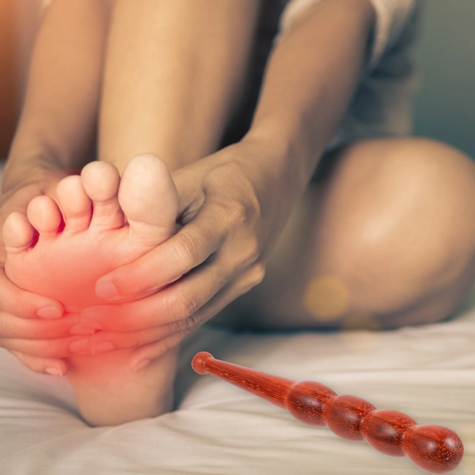 1 قطعة عصا تدليك خشب الصندل الأحمر قسط الخشب العلاج بالابر القلم للجسم القدم اليد علاج الوجه أداة تدليك مدمجة #6