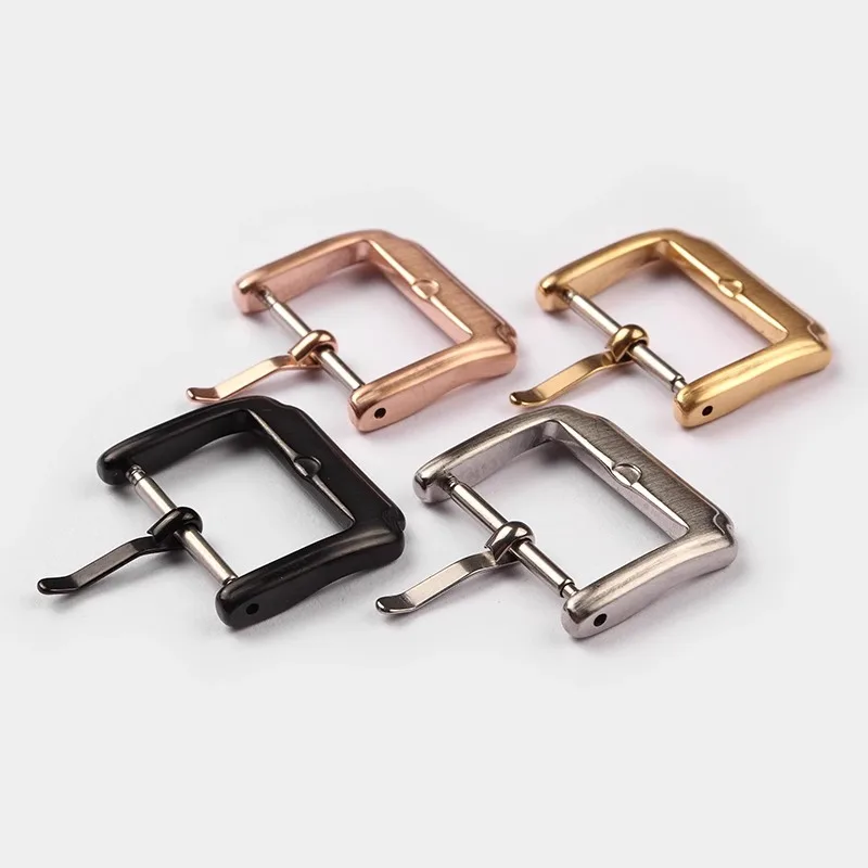 14mm 16mm 18mm 20mm cinturino in acciaio inossidabile fibbia donna uomo argento cinturino in metallo massiccio cinturino con chiusura accessori per cinturino