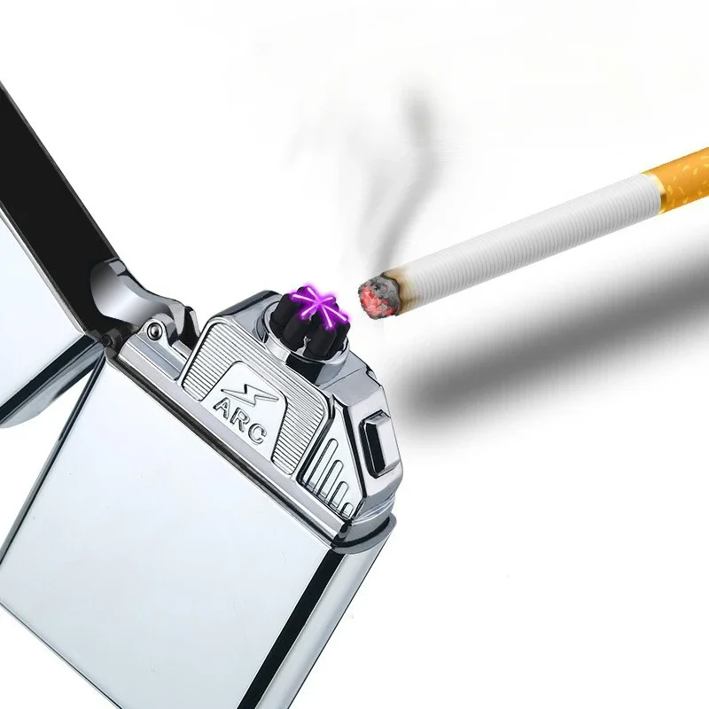 Portable Outdoor Smart Arc Pulse Electronic Lighter Plasma USB Rechargeable Windproof Lighter Smoking Candle Kitchen Accessorie - Image 2