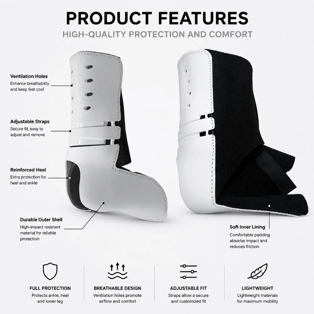 Adjustable Drop Foot Orthosis Breathable Left Right Ankle Brace Rigid Shell Walking Wearable Foot Drop Splint For Hemiplegia