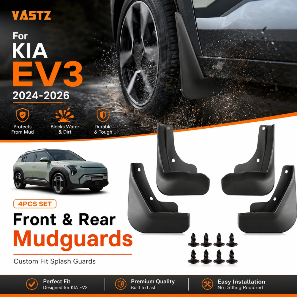 4Pcs Car Mud Flaps Mudguards Splash Guards Front Rear Fender All Weather Protection for KIA EV3 2024 2025 2026 Accessories