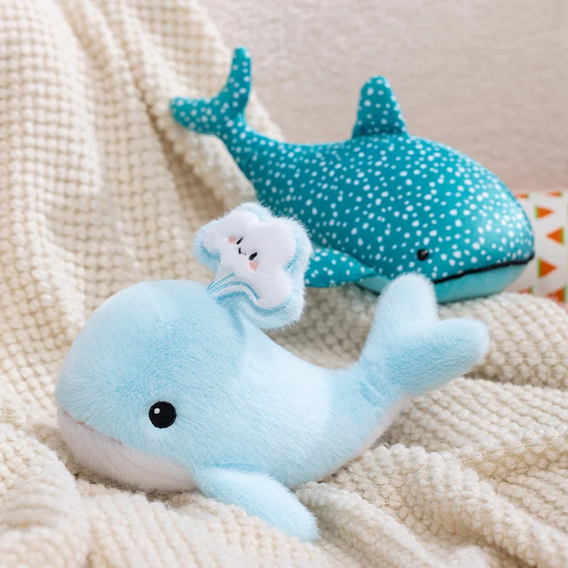 25cm kawaii dos desenhos animados simulação anime baleia azul recheado animal marinho brinquedo de pelúcia para crianças orca artesanal boneca festival presente