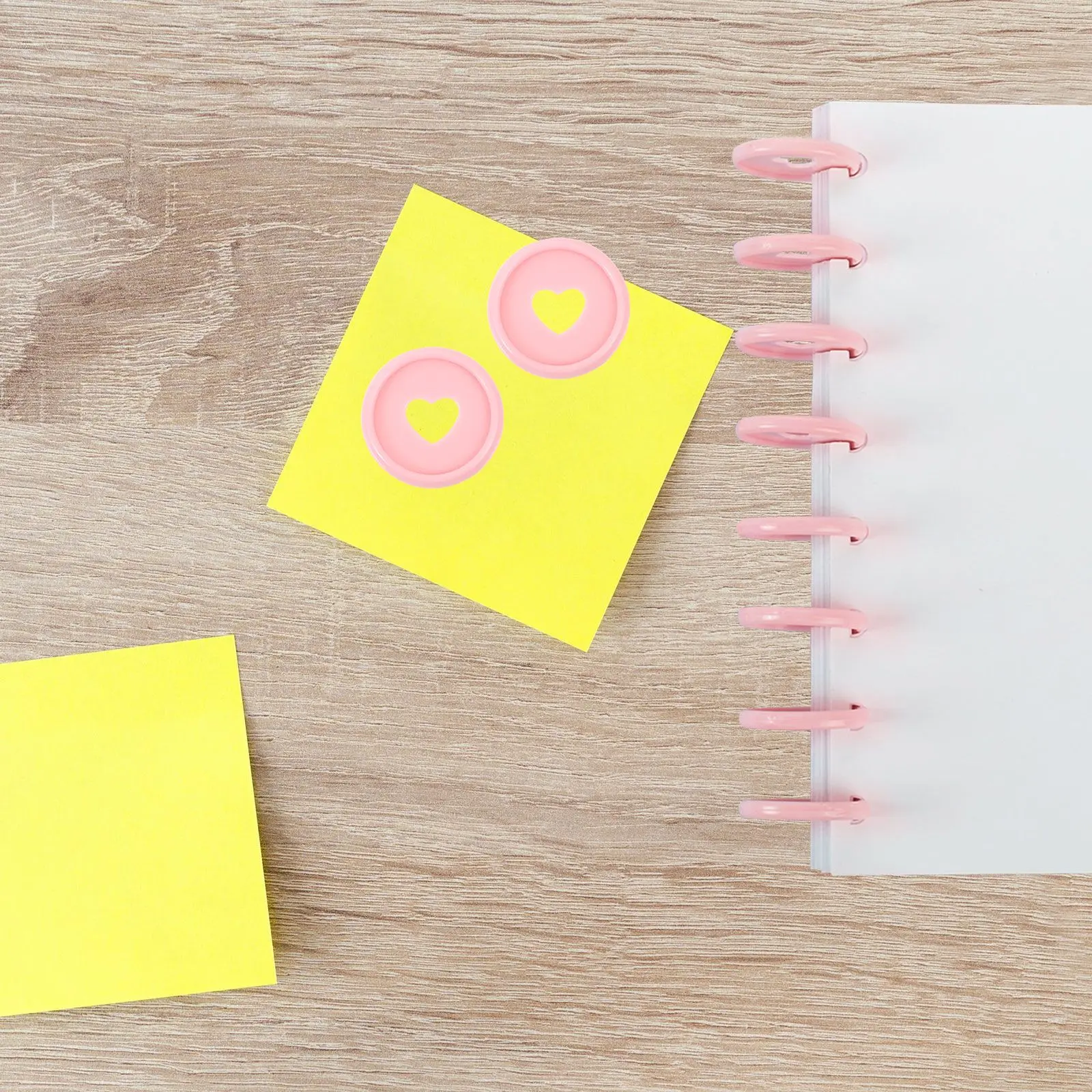 50 Pcs Love Mushroom Hole Binding Buckle Book Binder Discs The Notebook Ring Loose-leaf Plastic Office Accessory Work